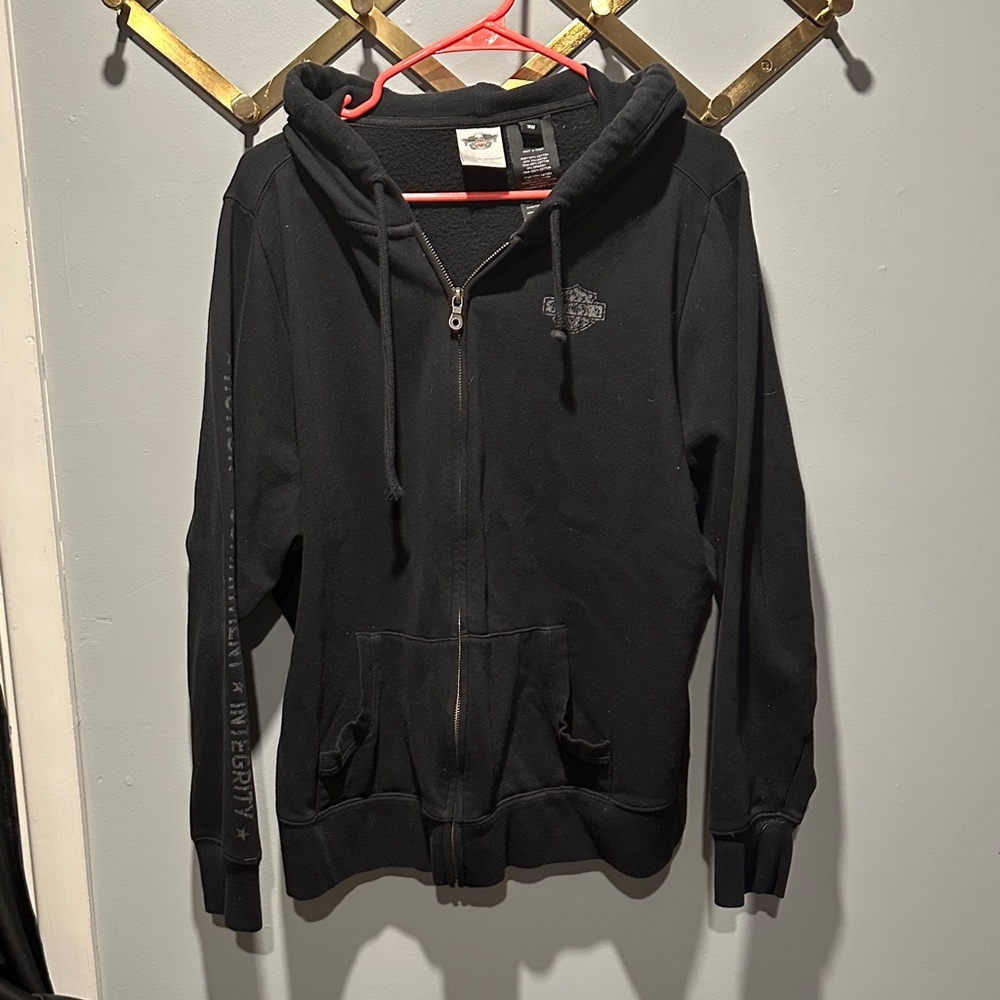 Harley Davidson Wounded  Warrior Project zip hoodie